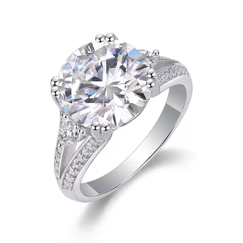 Big Radiant Zircon 4 Claw Setting Rings for Women Engagement Wedding Bands Modern Fashion Jewelry