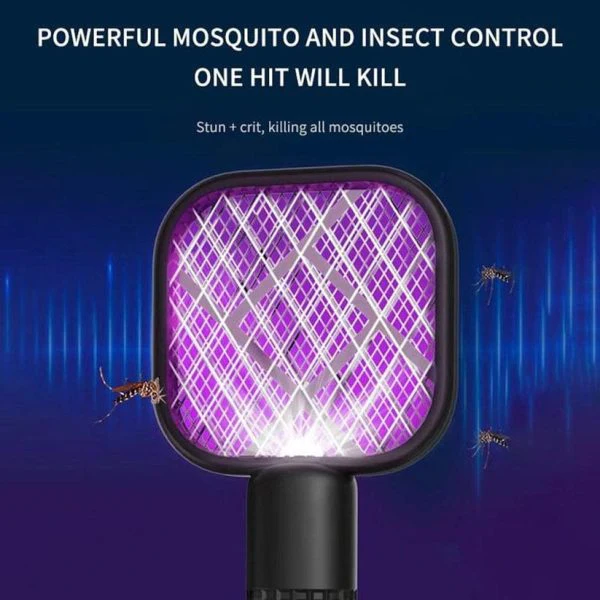 Mini Usb Electric Mosquito Racket, Rechargeable Summer Fly Swatters Trap, Mosquito Swatter Uv Light Sharp Sparking